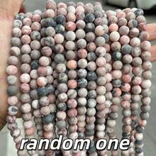 Đá tự nhiên Thạch anh hồng, tinh thể màu hồng, mắt mèo, Howlite, Ngọc bích, hạt tròn rời để làm trang sức, vòng tay DIY - Nhiều màu - Xem 23