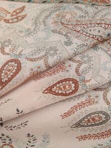 1pc 27.5"X27.5" Luxury Pattern Silk Scarf, Fashionable Design Suitable For Daily Wear, ,Holiday,Travel - Khaki - View 3