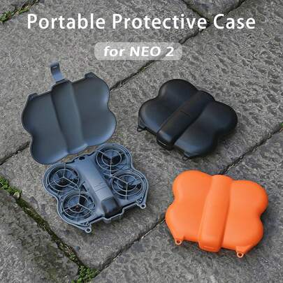For NEO 2 Drone Portable Protective Case, Available In Black, Grey And Orange, Plastic Material, Free Carabiner | 2 In 1 All-Round Protection | Protect Lens And Screen | Portable & Easy Storage | Essential Photography Accessories For Holiday Travel