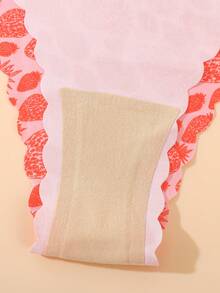 12pcs/Set Women's Seamless Allover Print Briefs, Comfortable Fabric, Sexy Ruched Design - Multicolor - View 8