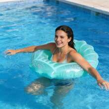 1pc/Set- Adult High Beauty Transparent New Thickened PVC Adult Inflatable Shell Swimming Ring Lifeguard Seat Ring Water Inflatable Shell Float - Multicolor - View 5