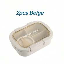 Bộ 1/2 hộp cơm trưa cho nhân viên văn phòng kèm bát súp và dụng cụ ăn uống, hộp cơm bento hoạt hình dành cho học sinh, dùng được trong lò vi sóng, túi đựng cơm trưa. - Nhiều màu - Xem 11