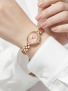 BIDEN 1 pieza Reloj de mujer de cuarzo casual y a prueba de agua, de material de aleación, regalo perfecto para mujeres - Sin Molde - Ver 3