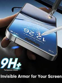 Bộ 2 miếng dán màn hình cường lực độ phân giải cao, phủ mịn 4 mặt, chất liệu cứng cáp, chống va đập và trầy xước, chống bám vân tay, chống nước và dầu, tương thích với tất cả các dòng X/XR/11/12/13/14/15/16/16 Plus/16 Pro/16 Pro Max/16e/17/17 Air/17 Pro/17 Pro Max/17e - Trong sáng - Xem 5