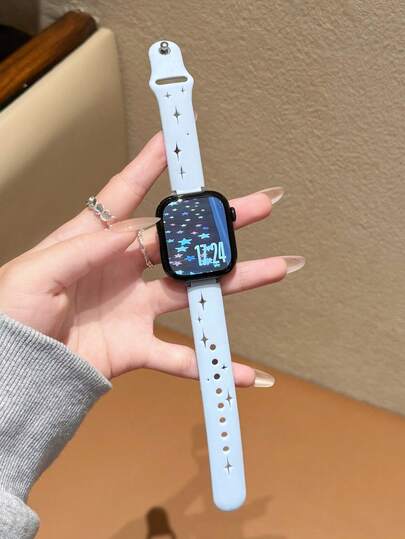 优雅透气硅胶表带，通用尺寸 38mm 40mm 41mm 42mm 44mm 45mm 49mm，男女皆宜，兼容 Series 1/2/3/4/5/6/7/8/9/10/SE/Ultra，男女通用，运动休闲两相宜，是馈赠佳品。
