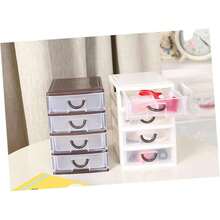 Multifunctional Plastic Storage Box With Drawer Handle, Translucent Computer Organizer For Office Cosmetics And Compact Miscellaneous Items, 6.88 X 5.90 X 5.11, 44601794 - Multicolor - View 6