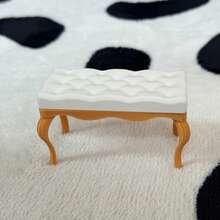 1pc Vintage Bench Model, Doll House Miniature Realistic Furniture Toy, Non-Wooden Lifelike Small Sofa Chair, Suitable For Mini Bedroom, Study, Living Room Decor, Photography Props, Model Small Bench, Best Gift For Collection And Home Decor - Multicolor - View 12