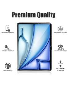1 miếng dán màn hình cường lực, tương thích với iPad/Galaxy Tab/Pad SE/HONOR Pad/Mi Pad, cũng phù hợp với MatePad Air, chống trầy xước, cảm ứng nhạy. - Trong sáng - Xem 4