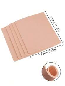 Double-Sided Silicone Tattoo Practice Skin, Microblading Permanent Makeup Practice Skin, Tattoo Supplies - Pink - View 7