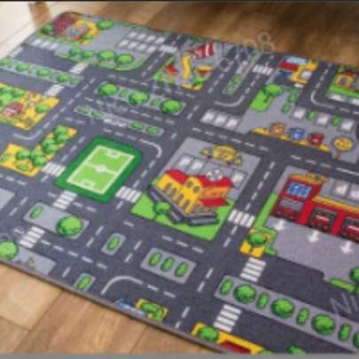 Extra Large Kids Play Rug City Life Pattern Carpet Activity Play Mat