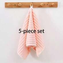1 Pack Solid Color Premium Coral Fleece Large Hand Towels 30*60cm, Lint-Free, Quick-Drying Kitchen Towels - Multicolor - View 10