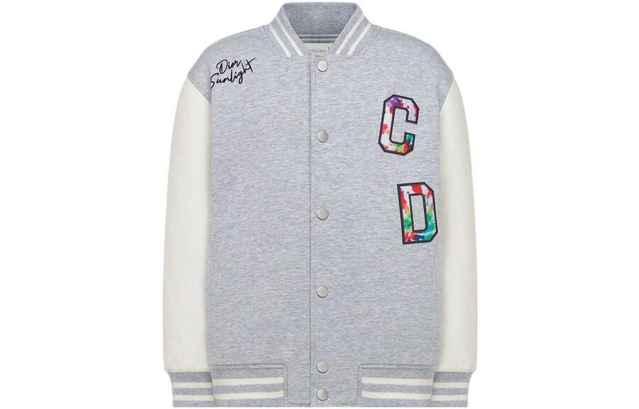 DIOR Quarterly New Products FW22 Baseball Jacket Gray Kids' Grey - Xám - Xem 1