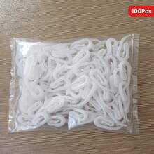 100 chiếc móc treo rèm bằng nhựa, móc hình chữ G dùng để treo rèm cửa trong nhà, vật dụng thiết yếu cho gia đình. - trắng - Xem 7