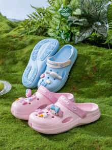 SANRIO 透气镂空凉鞋，防滑室内外拖鞋，时尚可爱卡通沙滩鞋，适合儿童和家长 - 粉色 - 查看 4