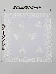 1pc Fashion Women's High-Quality Lightweight Floral Embroidered 80cm Bandana Scarf, Wedding Accessories, Head Scarf For Women, Suitable For Weddings, Parties, Gatherings, All Seasons - A - Xem 5