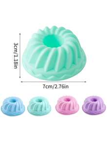 24pcs Silicone Muffin Cups, 4 Colors, Suitable For Baking Cakes, Puddings, Jelly, DIY Baking Tools, Random Colors - Multicolor - View 3