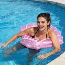 1pc/Set- Adult High Beauty Transparent New Thickened PVC Adult Inflatable Shell Swimming Ring Lifeguard Seat Ring Water Inflatable Shell Float - Multicolor - View 3