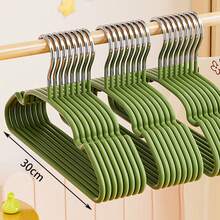 10/20 chiếc móc treo quần áo cong cho trẻ em, giá phơi đồ bằng nhựa mờ, dày dặn, chống trượt, không mối nối, dành cho trẻ sơ sinh. - Nhiều màu - Xem 14