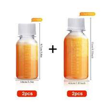 4/8pcs 2/3.3oz Plastic Juice Bottles With Lids And Measurement Marks, Small Plastic Travel Bottles With Caps, Suitable For Juicing, Smoothies, Milk And Other Homemade Beverages - View 23