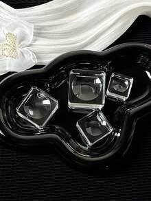 Khay pha sơn móng tay bằng thủy tinh có thể tái sử dụng, dụng cụ hỗ trợ vẽ móng nghệ thuật dễ vệ sinh. - Trong sáng - Xem 5