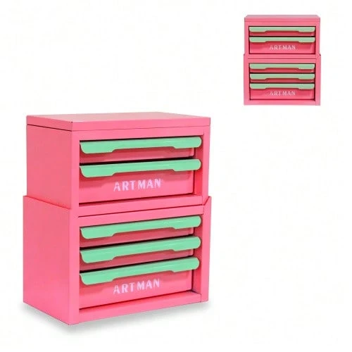 5 Superficie de trabajo ChouTiShi encendida. Trabajo. Talismán, superficie de trabajo y compartimento de vela guardados, maquillaje encendido. - Verde + Rosa - Ver 1