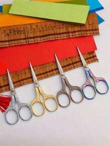 1 Set Multipurpose Scissors, Retro Stainless Steel Sewing Scissors - Precise Cutting Of Fabric And Threads, Suitable For Embroidery, Sewing Supplies And Tailoring Accessories. Sewing Supplies, Retro Embroidery Scissors, Sewing Scissors, Stainless Steel Detail Scissors, Suitable For Embroidery, Sewing, DIY Crafts And Office Use. - One Size - View 8