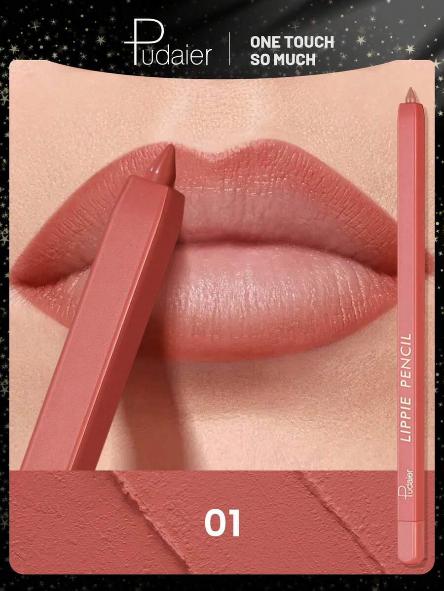 情人节礼物 - 唇线笔和唇彩套装，不粘腻，滋润保湿，持久显色，质地柔滑，多种唇妆风格 - 01 - 查看 1