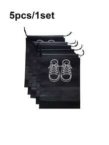Disposable Non-Woven Drawstring Shoe Covers, Anti-Yellowing Anti-Dust Storage Bags, Moisture-Proof Travel Shoe Bags, Solid Color Dust-Proof Travel Shoe Bags, Shoe Storage Boxes, Shoe Organization Bags, Essential Travel Accessories - Multicolor - View 15