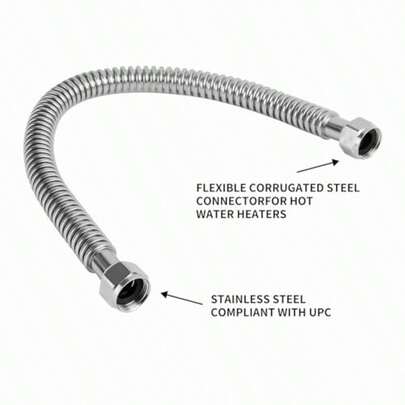 Ống nối an toàn cho vòi nước, ống mềm bằng thép không gỉ dày, dạng sóng, chống cháy nổ, chịu áp suất cao, chống lão hóa, thích hợp cho vòi nước nóng và lạnh.