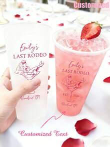 Vaso personalizado para la última fiesta de baile de vaqueros, vaso de plástico personalizado, recuerdo de boda, despedida de soltero estilo western, vaso para la última fiesta de baile de vaqueros, vaso de bar para bodas - Multicolor - Ver 4
