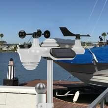 Estación meteorológica inalámbrica  7 en 1, pantalla grande a color de 7,5 pulgadas, estación meteorológica digital para interiores y exteriores, para temperatura, humedad, velocidad/dirección del viento, lluvia, rayos UV, con datos de pronóstico, alarma, alertas - inalámbrico - Ver 9