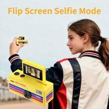 Flip Screen Mini Thumb Camera, Supports Photo Capture & Phone Upload, Backpack Accessory - Multicolor - View 5
