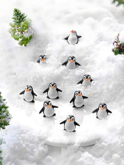 5 mô hình chim cánh cụt mini bằng nhựa, hình thú chim cánh cụt nhỏ xinh, thích hợp để tự làm vườn cổ tích, tiểu cảnh, trang trí mùa đông, Giáng sinh, quà sinh nhật, trang trí tiệc theo chủ đề.