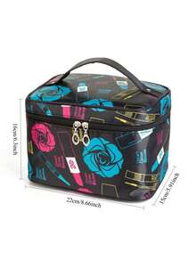 Túi đựng mỹ phẩm bằng polyester dung tích lớn, túi xách tay dành cho nữ, túi đựng đồ có thể gấp gọn, túi đựng đồ vệ sinh cá nhân cầm tay. - Nhiều màu - Xem 5