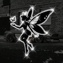 1张闪亮贴纸，仙女和精灵图案，墙贴、闪光乙烯基贴纸、汽车贴纸、笔记本电脑保险杠贴纸、卡车摩托车贴纸、窗户和玻璃贴纸。 - A - 查看 4