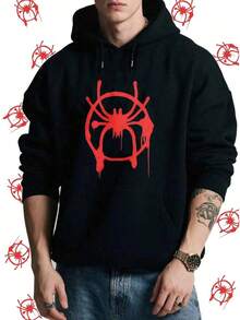 Classic Men Women Superhero Spider Mans Sweatshirt Merch 100 Cotton Hoodie Clothing Novelty SporHoodie Sweatshirt Summer - 黑色 - 查看 2