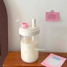 1pc/500/300ml High-Quality Plastic Cold Drink Cup, Tumbler Cup, Hot Selling In Summer, Transparent Water Cup, Suitable For Office, School, Dormitory, Bedroom, Living Room Use, Transparent Dopamine Style Drinking Cup - Multicolor - View 8