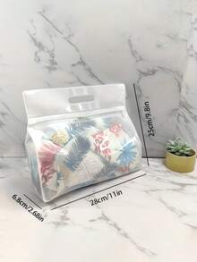 1pc EVA Waterproof Wet & Dry Separation Bag, Suitable For Beach Or Swimming Pool Travel, Zipper Design, Lightweight And Portable, Can Store Swimwear, Towels And Travel Essentials - Multicolor - View 2