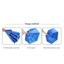 Umbrella Hat, Suitable For Camping And Fishing, Elastic Headband Umbrella Hat, UV Protection Umbrella Hat - B - View 7