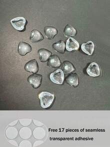 透明放大指甲键盘键帽贴纸，指甲打字辅助键盘贴纸，带有凸起的3D长指甲，特殊的透明装饰，不伤指甲，透明DIY自粘键盘帽，用于办公室指甲保护，采用透明玻璃材质制成（包含圆形无缝纳米透明胶带） - 查看 8