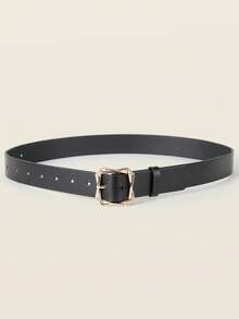 1条金色扣环多功能腰带，女士日常休闲腰带，可搭配T恤、连衣裙、外套、夹克 - 黑色 - 查看 4