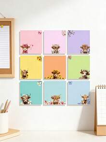 1/3/9 tờ giấy ghi chú hình mèo dễ thương, nam châm dán tủ lạnh, nhãn dán bảng ghi nhớ, giấy ghi nhớ học tập, đồ dùng học tập, văn phòng phẩm gia đình/văn phòng. - Bò cao nguyên A - Xem 3