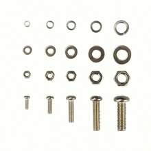 380pcs Hex Nut And Bolt Set - Durable M2, M2.5, M3, M4, M5 Metric Sizes, Universal Engineering And Repair Hardware Kit, Metal Material, Long-Lasting, |Hex Nut|Durable Metal Nut, Nut And Bolt Set - Silver - View 6