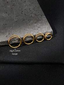 1PC 16G Double Hoop Septum Ring/Hinged Hoop Clicker/Tragus Hoop/Daith Hoop/Helix Hoop/Conch Hoop/Cartilage Earring/Minimalist Earrings - Double Ring Double Row - View 5