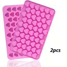1/2pcs Heart-Shaped Silicone Chocolate & Gummy Candy Mold, Suitable For Handmade Gifts And Holiday Party Decorations - View 8