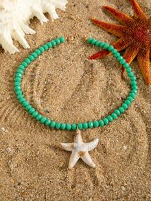 imoli 1 chiếc vòng cổ hình sao biển bằng acrylic kiểu Bohemian, thích hợp làm quà tặng cho phụ nữ trong kỳ nghỉ biển. - 29636-nek-green-1 - Xem 4