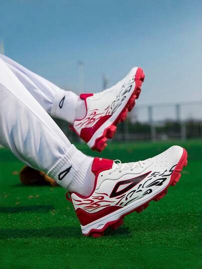 Tacos de fútbol y béisbol para hombres - Zapatos deportivos con suela de goma para campo y carrera, tallas grandes