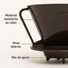 Suporte para Coador de Café Tradicional Nova Era Porta Filtro Manual para Caneca, Garrafa ou Jarra - Multicolorido - Visão 3