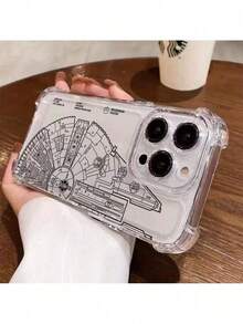 Fast EU Shipping (DE & ES) Stars Anime Wars Design Phone Case Compatible With IPhone 16, 15, 14, 13, 12, 11 Pro Max, Mini, XR, XS, X, 7, 75 Plus, With Four-Corner Drop Protection, Transparent, Magnetic, And Soft TPU Back Cover. - 無色 - 查看 4
