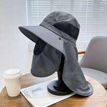 Mũ câu cá chống nắng 360° - Có khăn che cổ tích hợp - Thích hợp cho câu cá, leo núi, hoạt động ngoài trời, đạp xe, mặt nạ có thể tháo rời, vành mũ rộng thoáng khí. - A - Xem 10